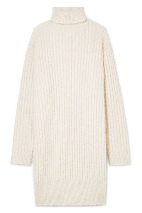 oversized ribbed knit turtlenek mini dress givenchy